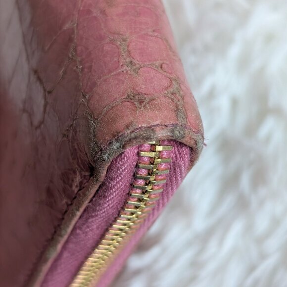 Miu Miu, Croc Embossed Leather Continental Wallet, Pink - Picture 5 of 12
